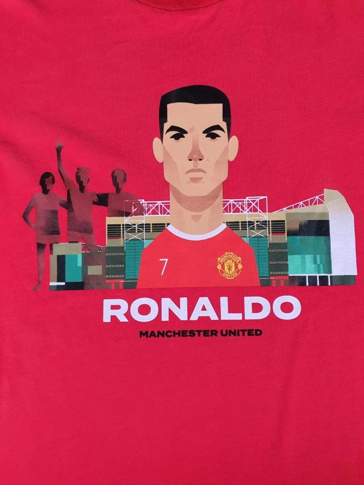 5x Manchester United Men's T-Shirt Stanley Chow Ronaldo Football Top RRP £25 Only £3 + VAT Each
