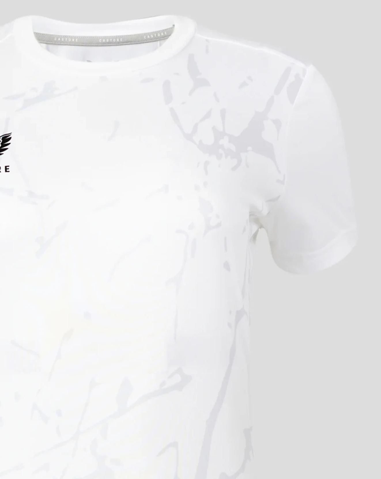 5x Castore Women's Training T-Shirt Marble Printed S/S White Top RRP £35 Only £5 + VAT Each