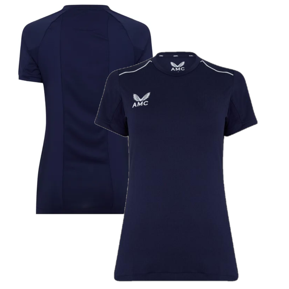 20x Castore Womens AMC Poly Training T-Shirt Navy RRP £40 Only £4.95 each