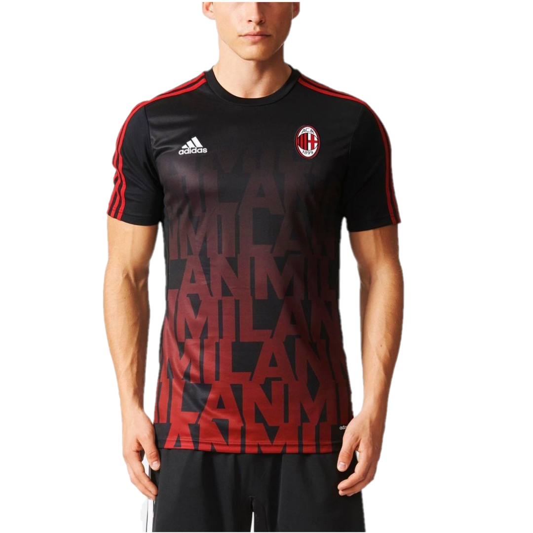 7x AC Milan Men's Training Shirt Black RRP £40 Only £9.95 each