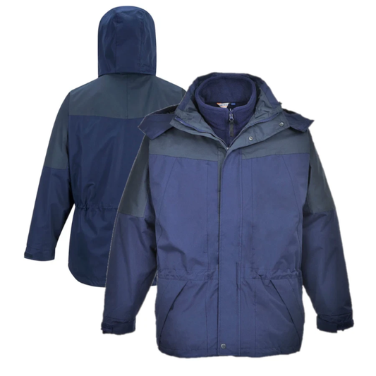 5x Portwest Men's Aviemore Jacket Navy 3 In 1 Workwear Jacket RRP £100 Only £16 + VAT Each
