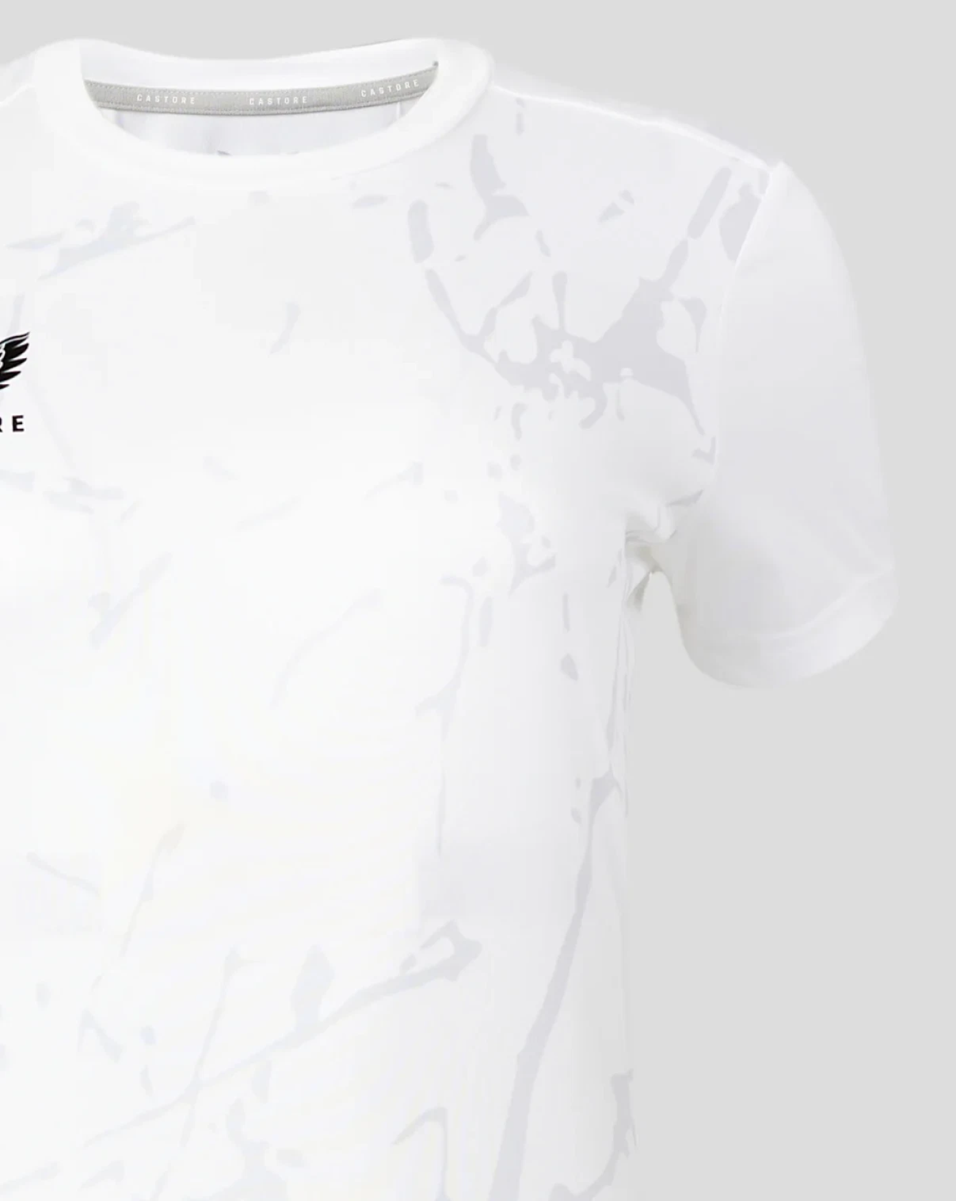 5x Castore Women's Training T-Shirt Marble Printed S/S White Top RRP £35 Only £5 + VAT Each