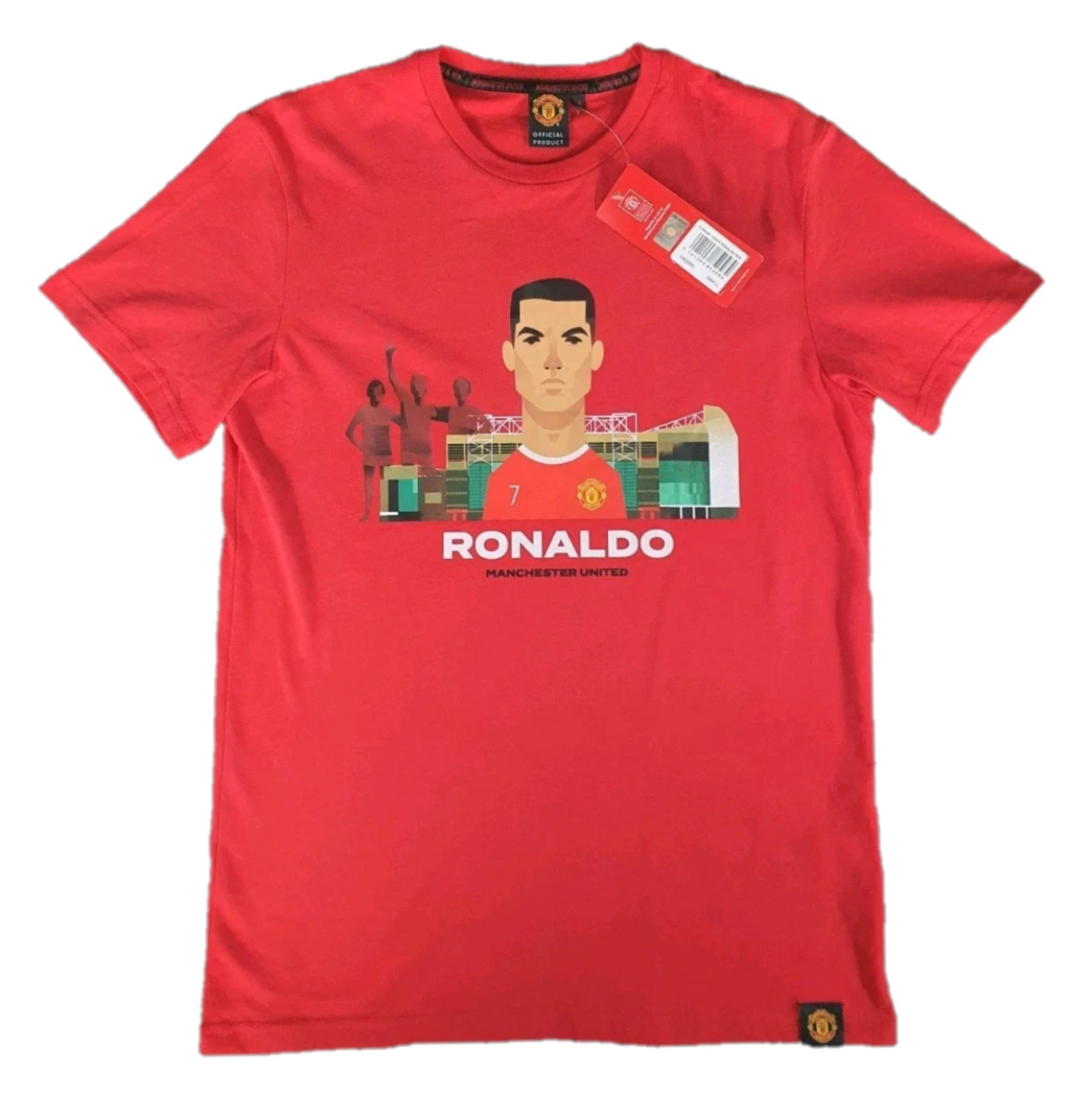 5x Manchester United Men's T-Shirt Stanley Chow Ronaldo Football Top RRP £25 Only £3 + VAT Each