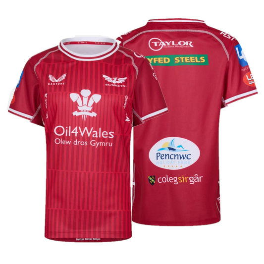 5x Scarlets Rugby Home Jersey Castore Men's Shirt RRP £75 Only £15 + VAT Each