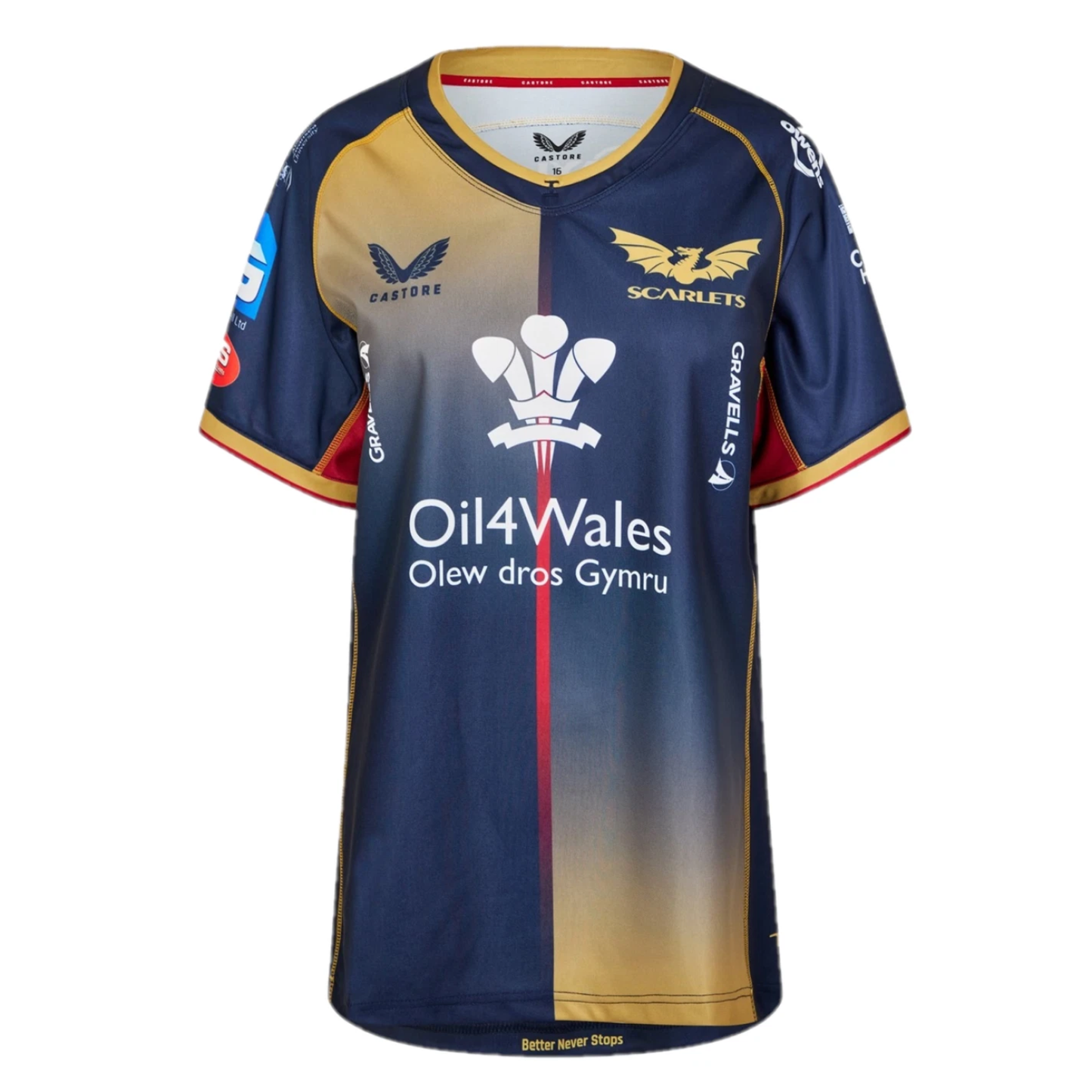 5x Scarlets Men's Rugby Shirt Castore 2022/23 Away Jersey RRP £75 Only £15 + VAT each
