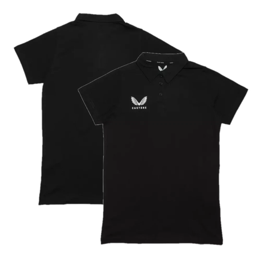 5x Castore Women's Polo Shirt Cotton Poly Leisure Black Training Top RRP £30 Only £5 + VAT Each