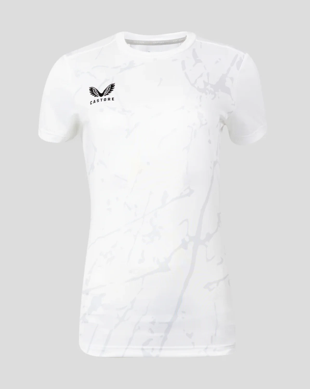 5x Castore Women's Training T-Shirt Marble Printed S/S White Top RRP £35 Only £5 + VAT Each