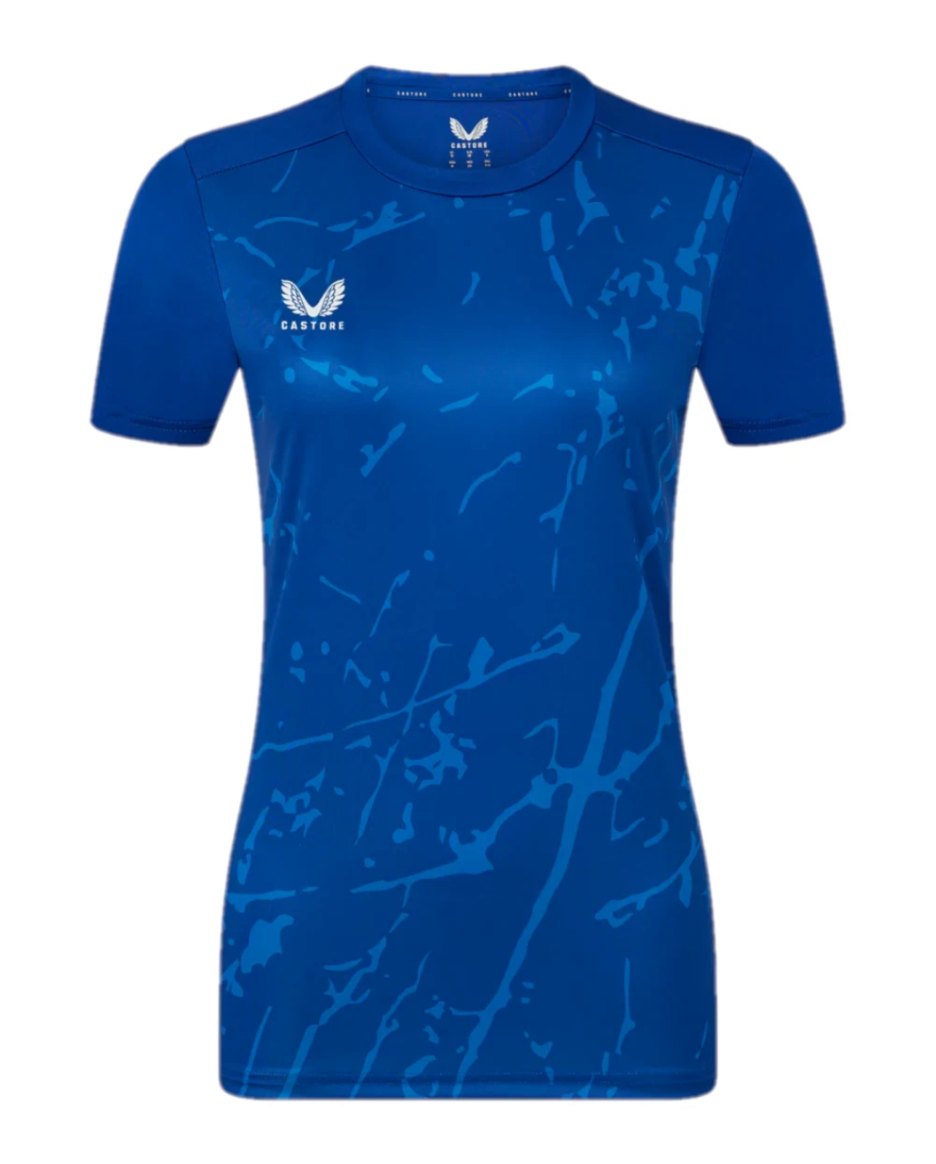 5x Castore Women's Training T-Shirt Marble Printed S/S Blue Top RRP £35 Only £5 + VAT Each