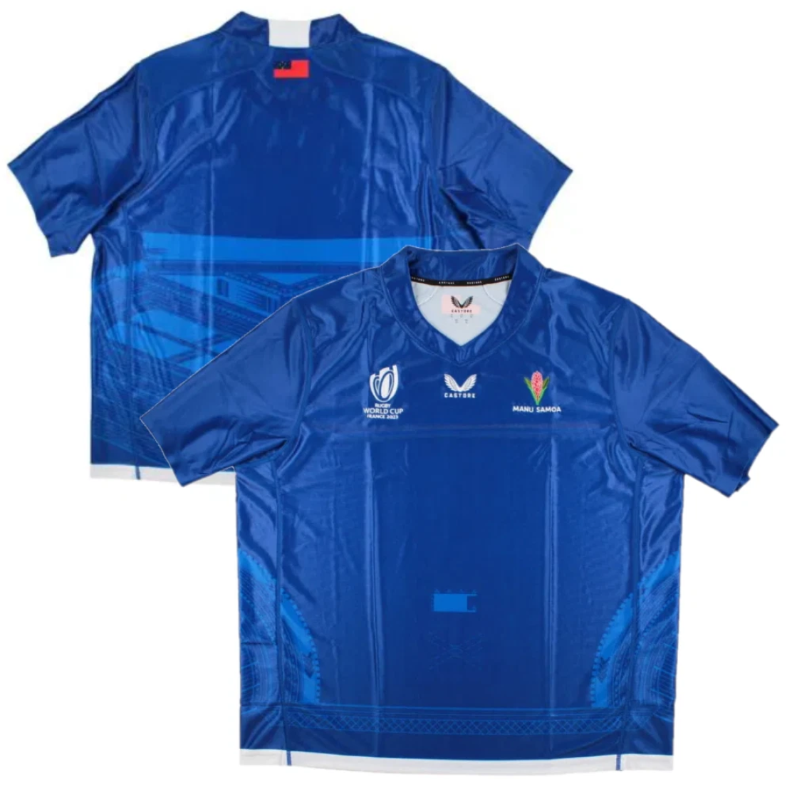 5x Samoa Men's Rugby Shirt Castore Blue RWC 2023 Home Jersey RRP £80 Only £15 + VAT Each