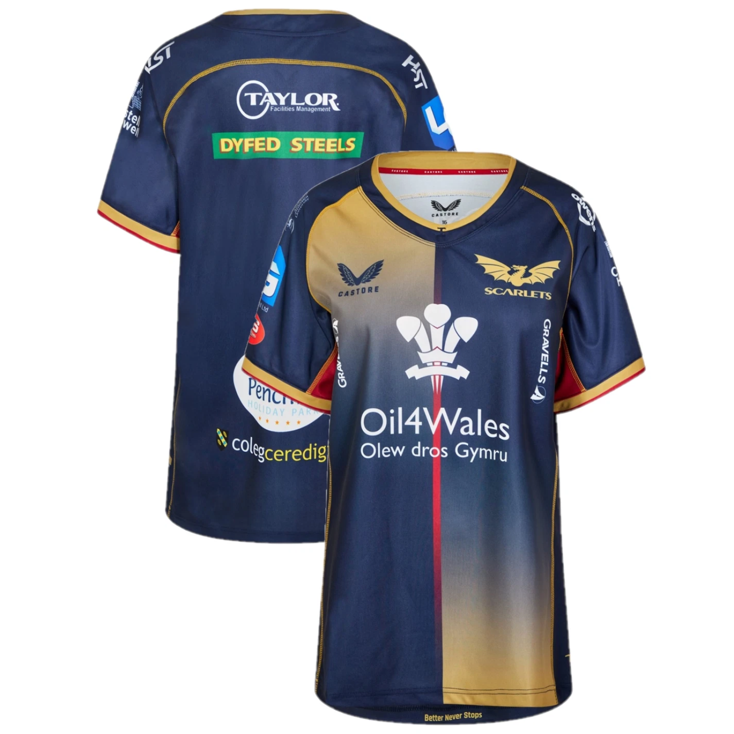 5x Scarlets Men's Rugby Shirt Castore 2022/23 Away Jersey RRP £75 Only £15 + VAT each