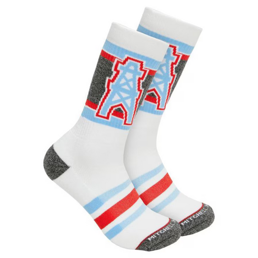 20x Houston Oilers Mitchell + Ness Adult Socks RRP £15 Only £3.00 each