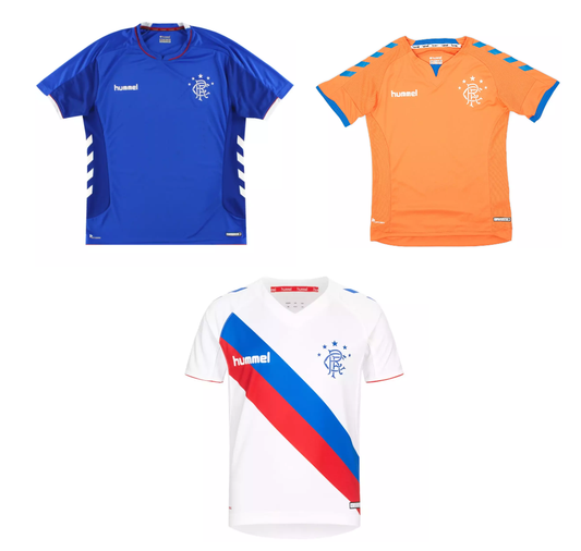 Clearance! 20x Rangers Kids Hummel Football Shirts RRP £40 Only £3.50 each