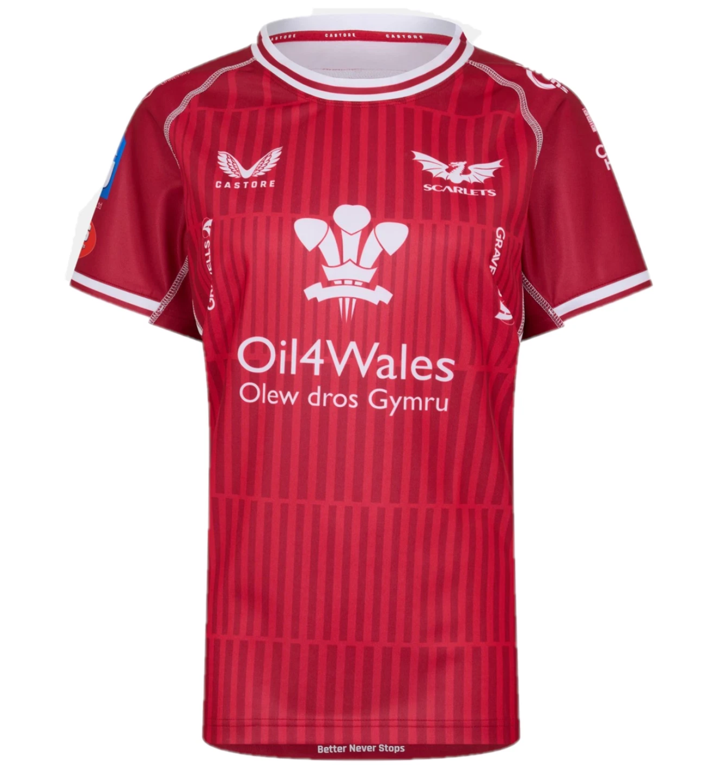 5x Scarlets Rugby Home Jersey Castore Men's Shirt RRP £75 Only £15 + VAT Each