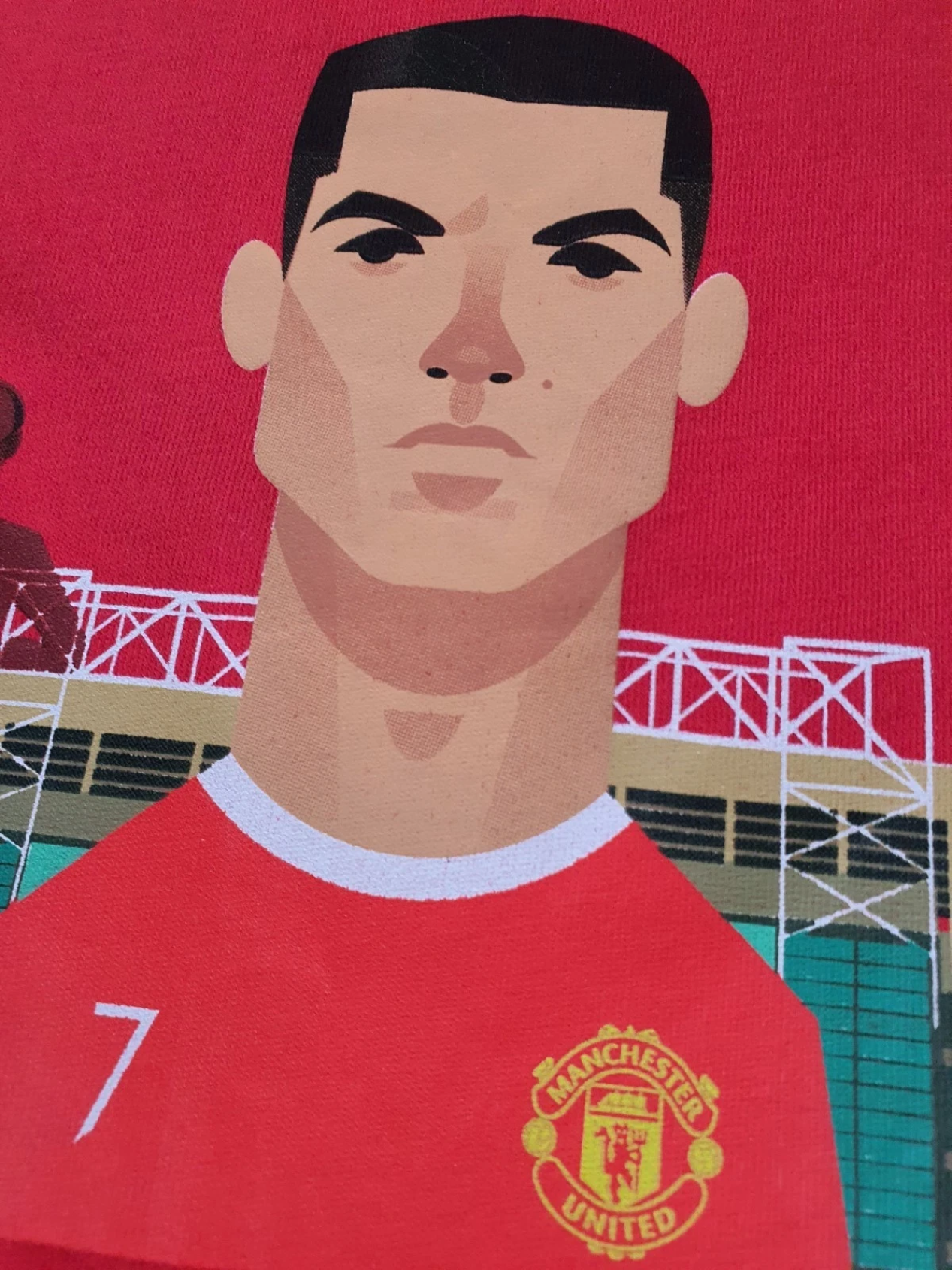 5x Manchester United Men's T-Shirt Stanley Chow Ronaldo Football Top RRP £25 Only £3 + VAT Each
