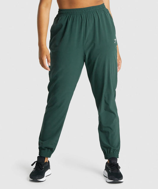 8x Gymshark Womens Woven Training Joggers Green RRP £35 Only £9.95 each