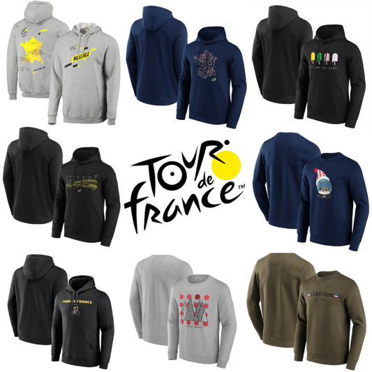 25x Tour De France Adults Hoodies + Sweatshirts Only £7.50 + VAT per Unit