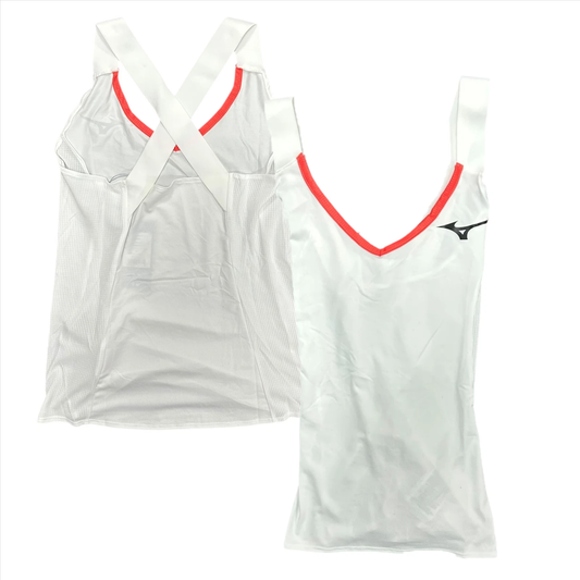 5x Mizuno Women's Tank Top Training Vest Singlet White Top RRP £35 Only £3 + VAT Each