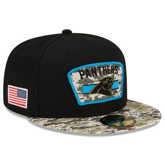 LAST 12X PANTHERS NFL NEW ERA SALUTE 59FIFTY CAPS, £7.50 EACH, PACK PRICE £90
