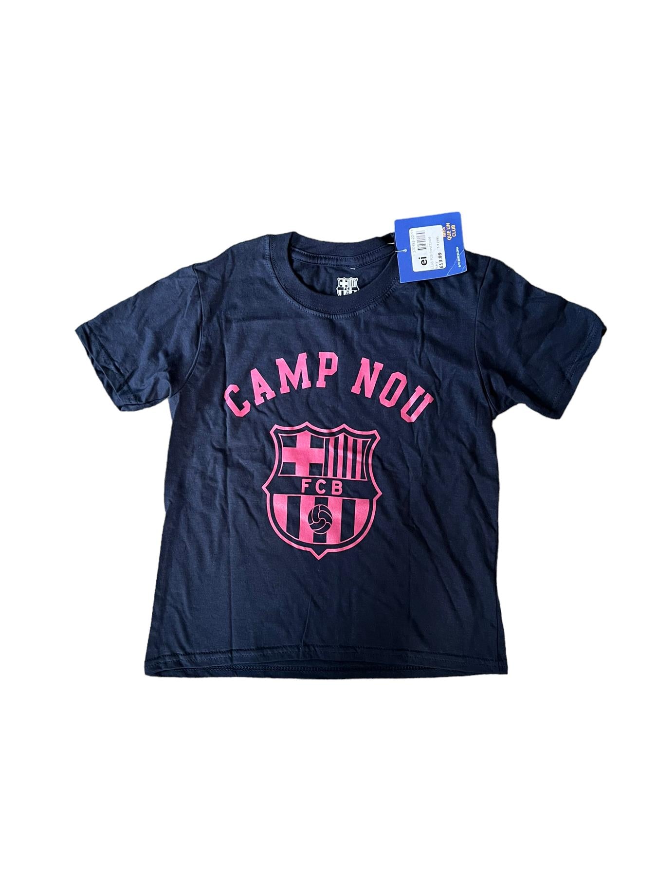 20x Barcelona Kids Football T-Shirt Navy RRP £15 Only £3.95 each