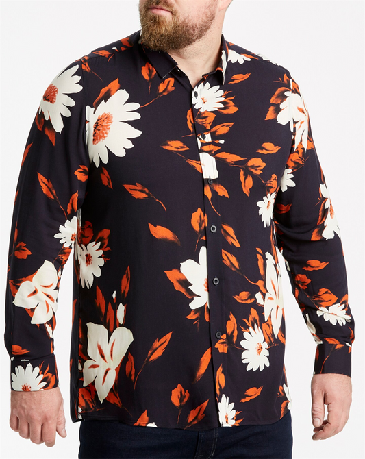 15x Jacamo Men's Smart Shirt Long Sleeve Floral Print RRP £30 Only £3 each