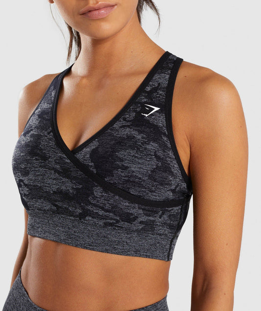 14x Gymshark Seamless Training Sports Bra Camo Black RRP £35 Only £7.95 each