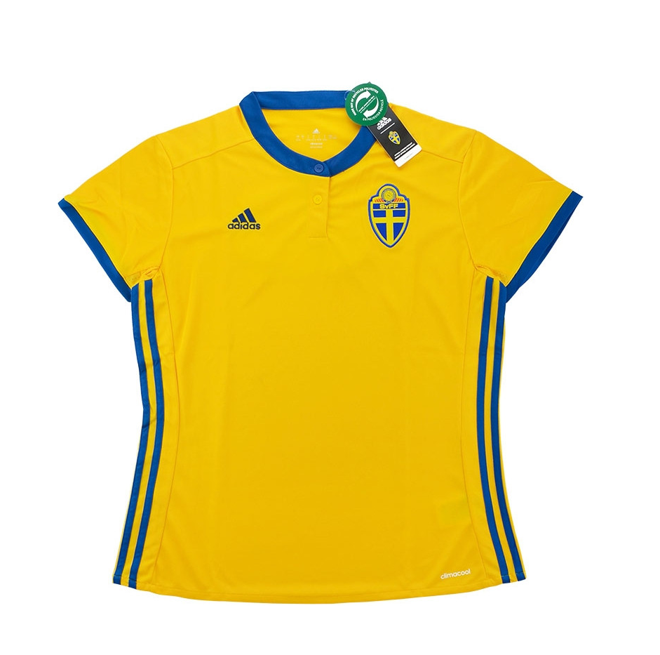 20x adidas Sweden Football Home Shirt Women's 2018 Only £5.00 + VAT per Unit RRP £50